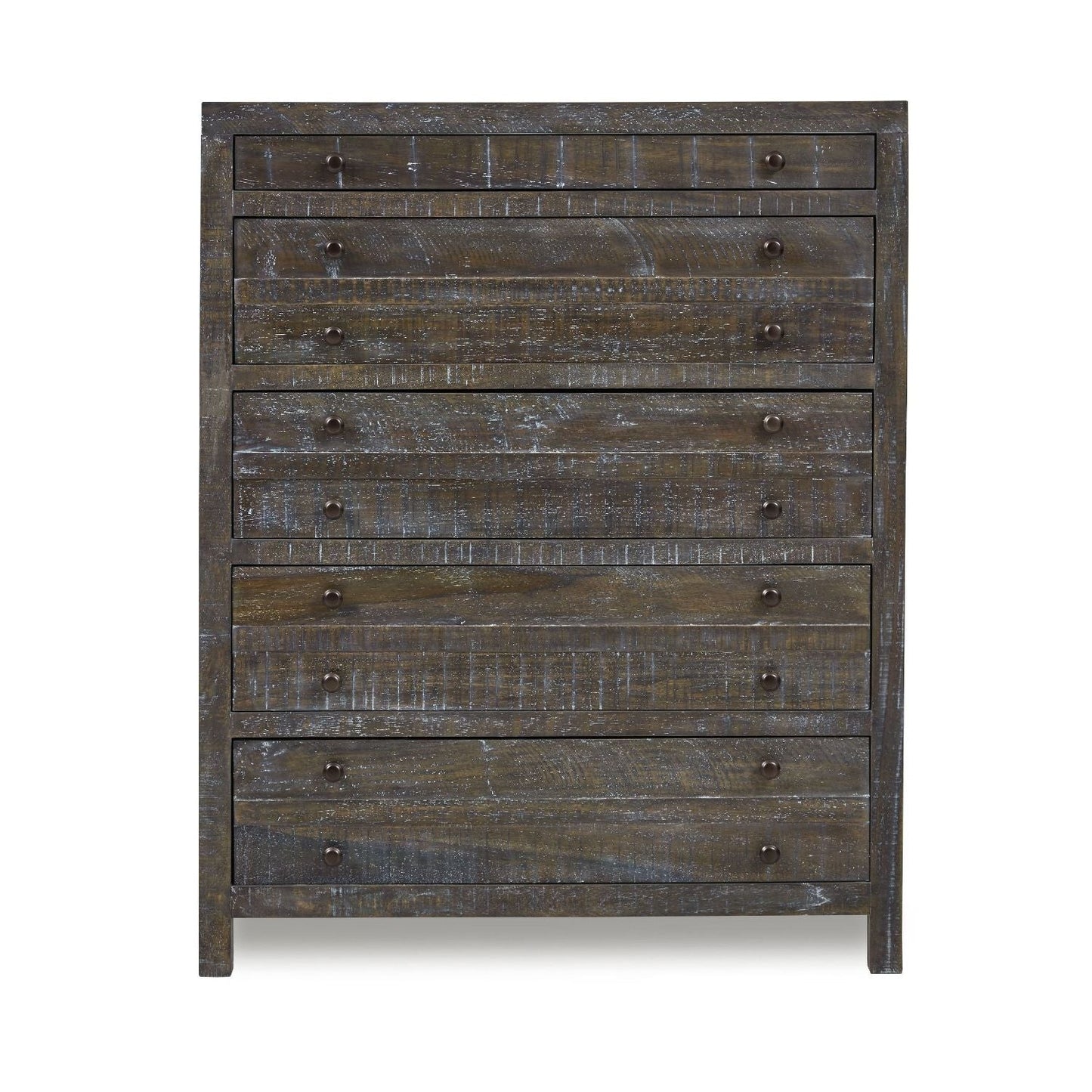 Modus Townsend Solid Wood Five Drawer Chest in Gunmetal