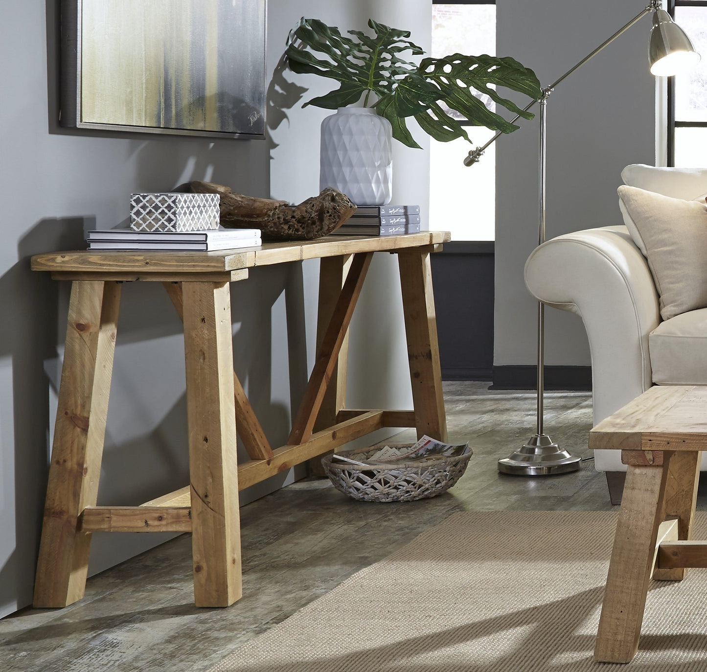 Modus Harby Console Table in Rustic Tawny