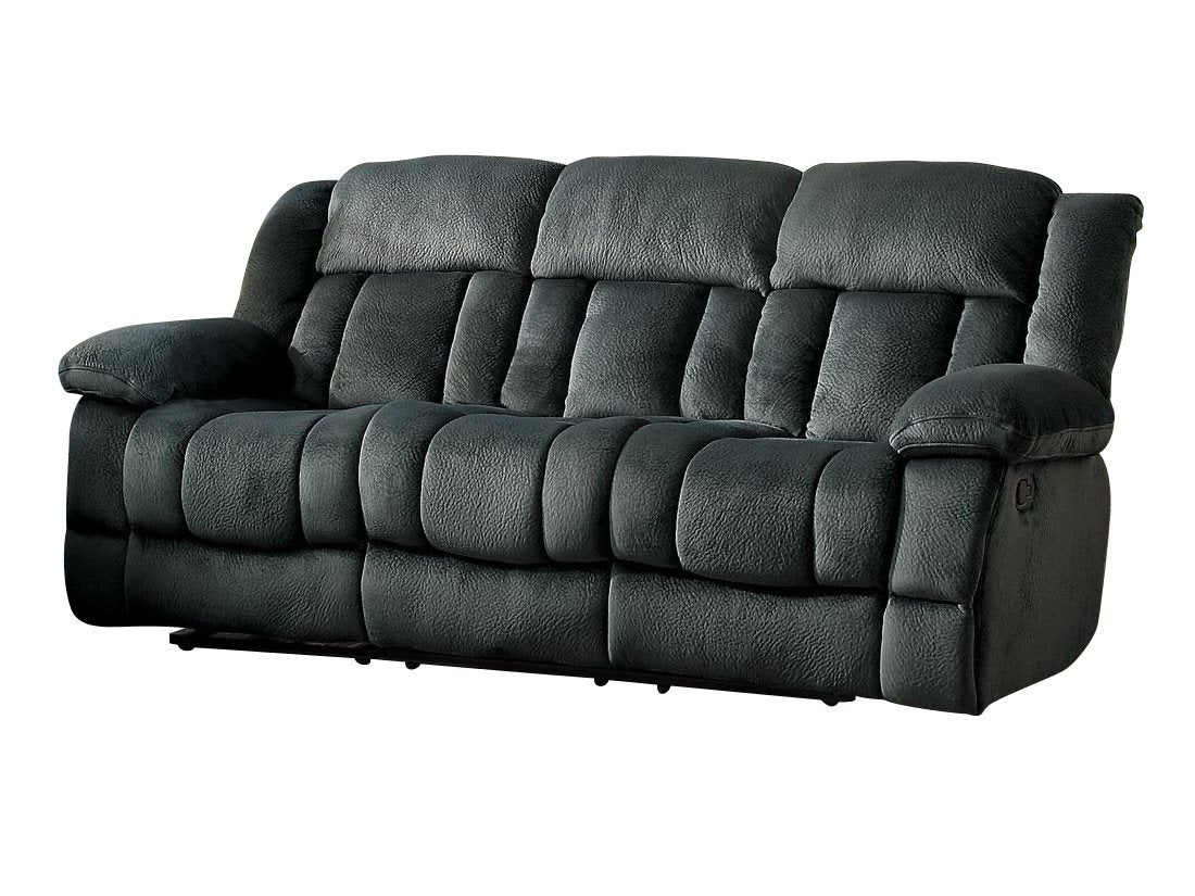 Homelegance Laurelton Double Reclining Sofa in Microfiber - Charcoal