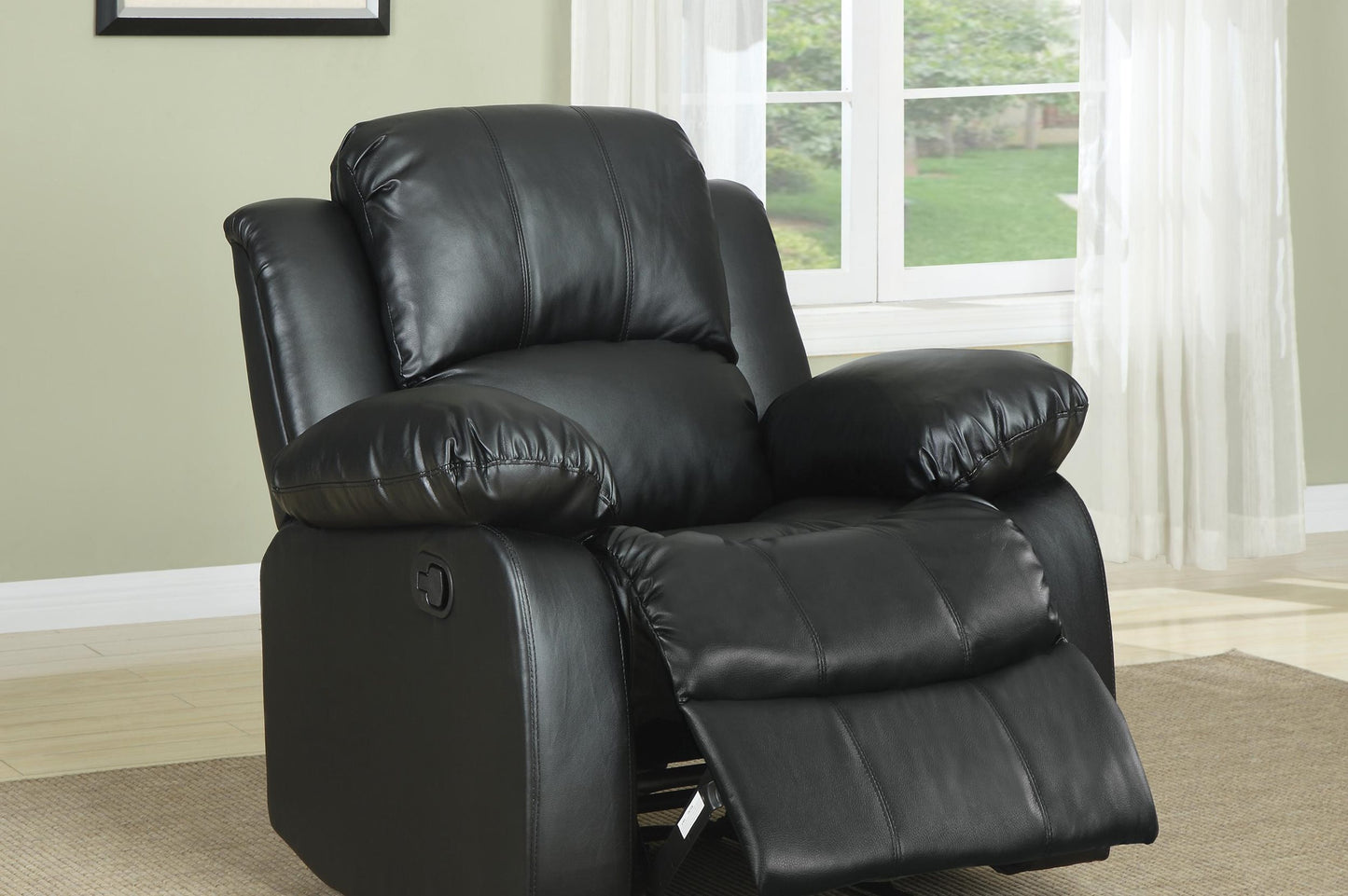 Homelegance Cranley Recliner Chair in Leather - Black