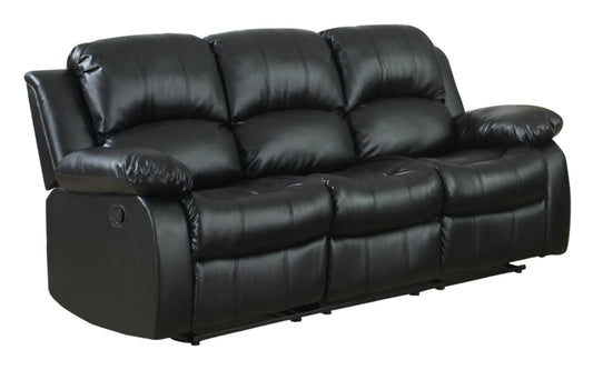 Homelegance Cranley Double Reclining Sofa in Leather - Black