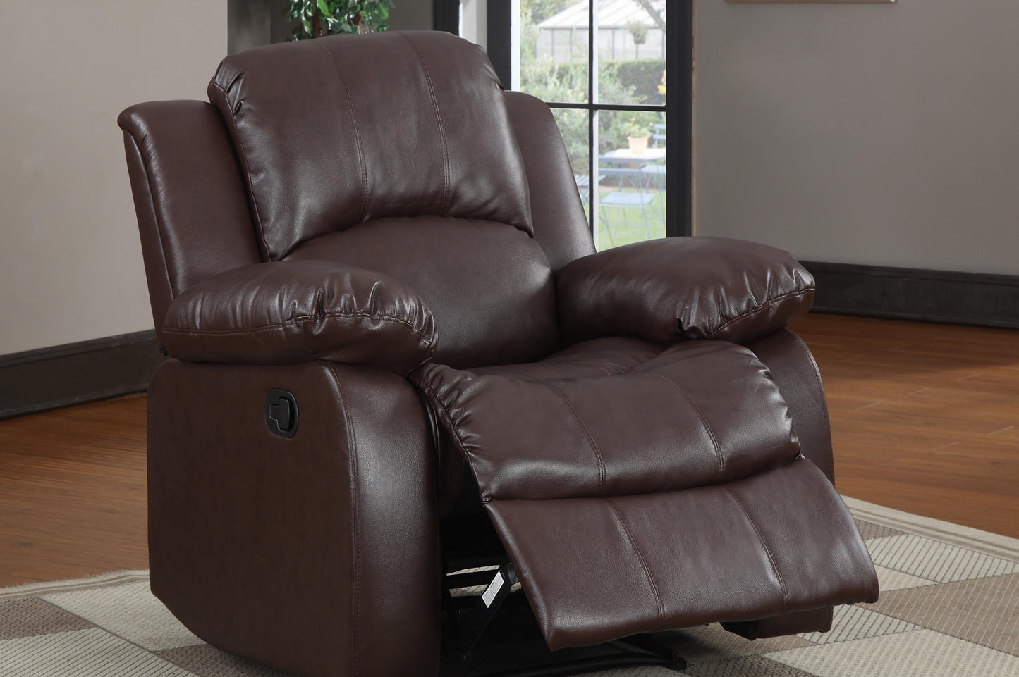 Homelegance Cranley Recliner Chair in Leather - Brown