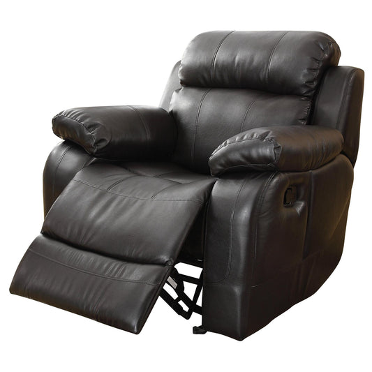 Homelegance MarilleGlider Recliner Chair in Leather - Black