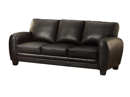 Homelegance Rubin 3PC Set Sofa, Love Seat & Chair in Microfiber - Black