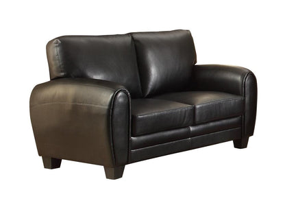 Homelegance Rubin Love Seat in Microfiber - Black