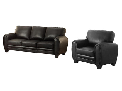 Homelegance Rubin 2PC Set Sofa & Chair in Microfiber - Black