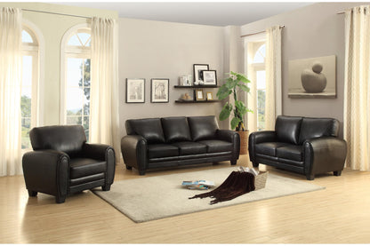 Homelegance Rubin Love Seat in Microfiber - Black