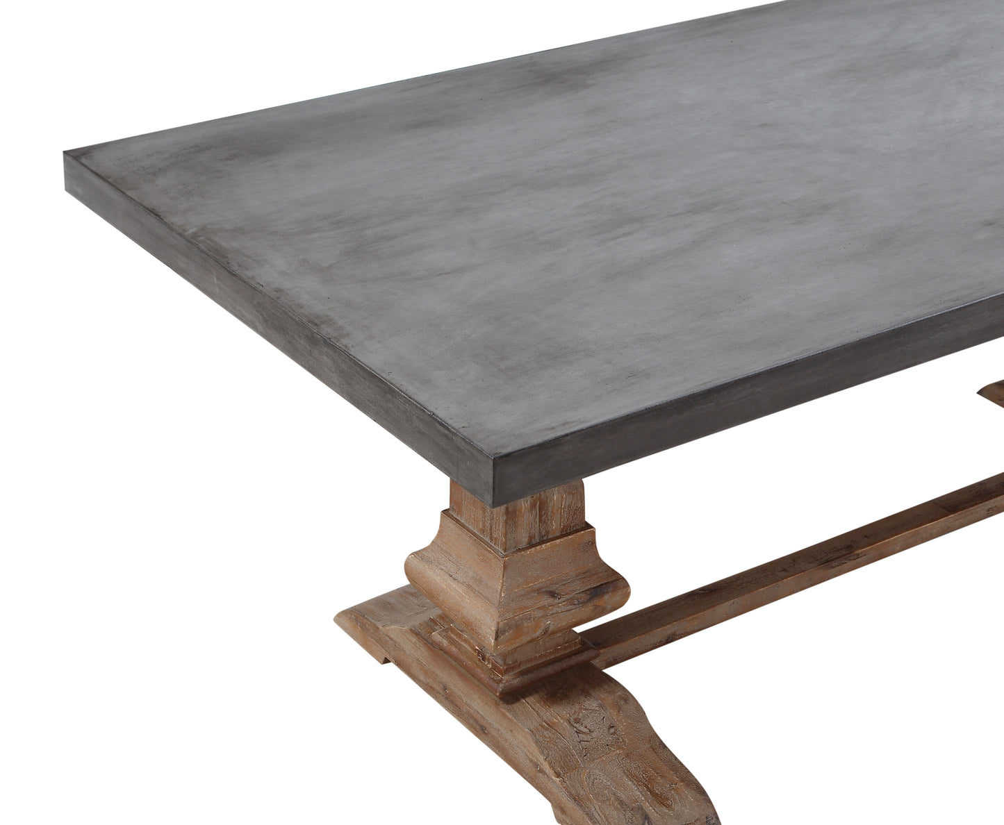 Modus Crossroads Thurston Concrete Rectangular Dining Table in Grey