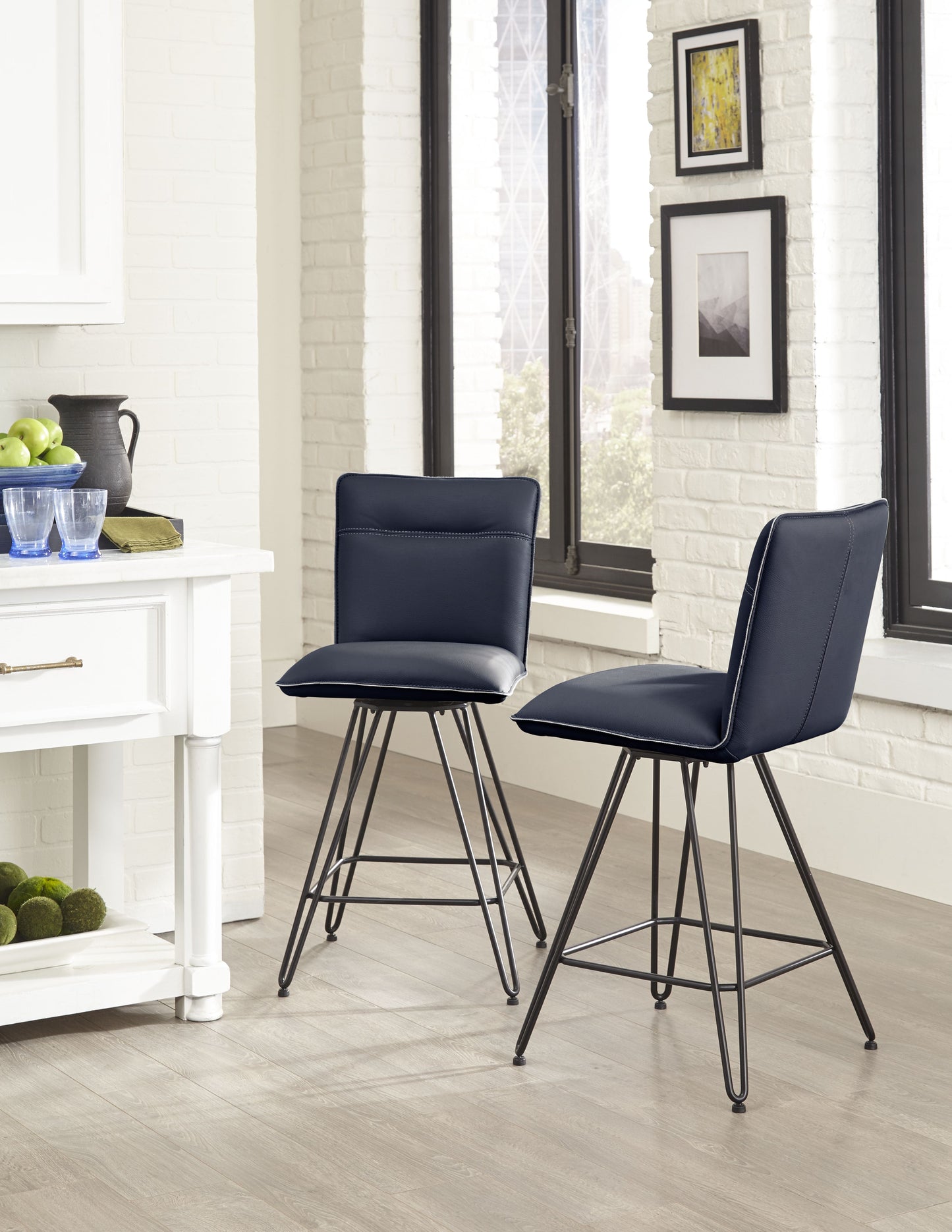 Modus Crossroads Demi Counter Stool in Cobalt