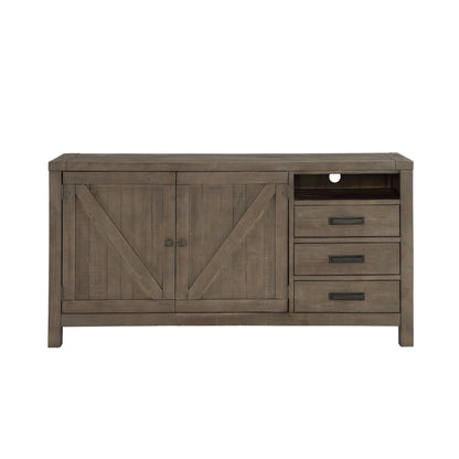 Modus Taryn Three-Drawer Sideboard in Rustic Grey
