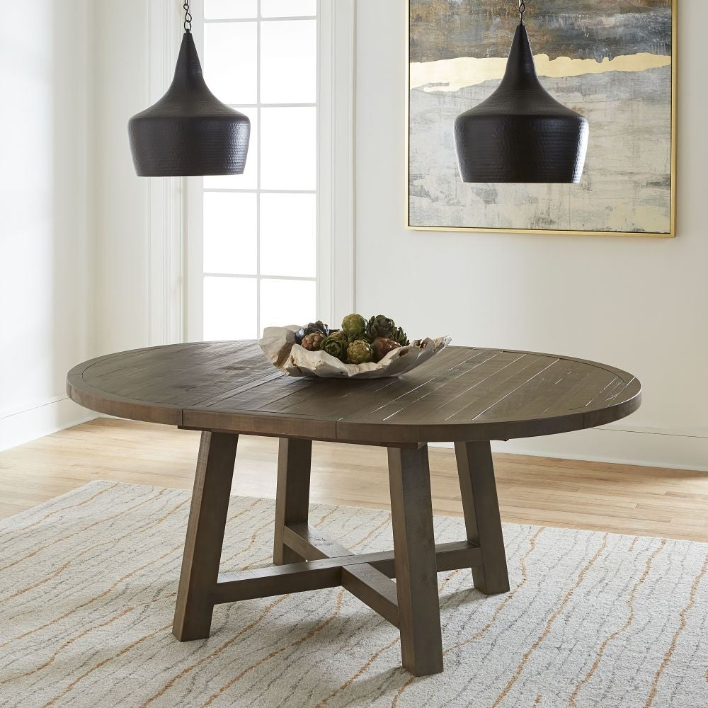 Modus Taryn 8PC Round Table Set w Chair & Server in Rustic Grey