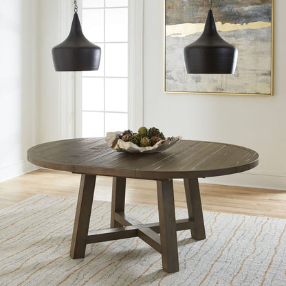 Modus Taryn 5PC Round Table Set w Wood Chair in Rustic Grey