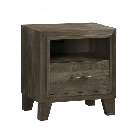 Modus Hadley One-Drawer Nightstand in Onyx