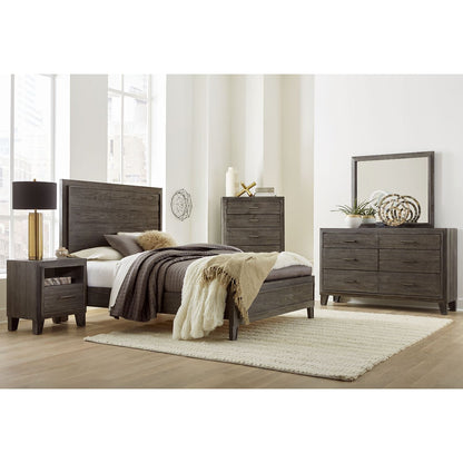 Modus Hadley 5PC Queen Panel Bedroom Set with Chest in Onyx