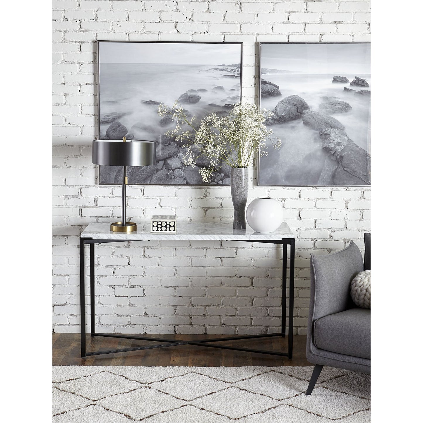 Modus Saxon Console Table in Matte Black