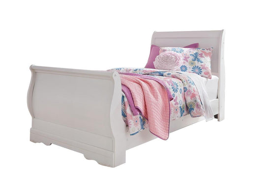 Ashley Anarasia Twin Sleigh Bed  In White