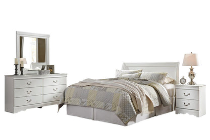 Ashley Anarasia 4PC Queen Sleigh Bedroom Set In White