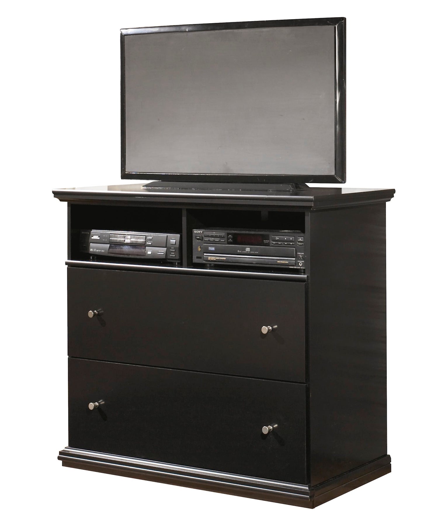 Ashley Maribel media chest in Black - The Furniture Space.