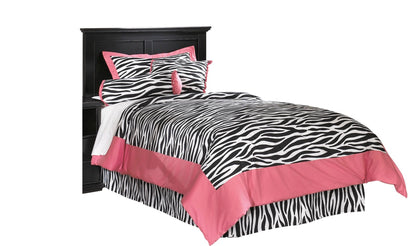 Ashley Maribel 5PC Twin Panel Headboard Bedroom Set with two Nightstands in Black - The Furniture Space.