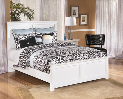 Ashley Bostwick Shoals Queen Panel Bed in White - The Furniture Space.