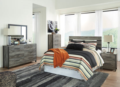 Ashley Cazenfeld 5PC Queen Panel  Bedroom Set With Two Nightstand In Black/Gray