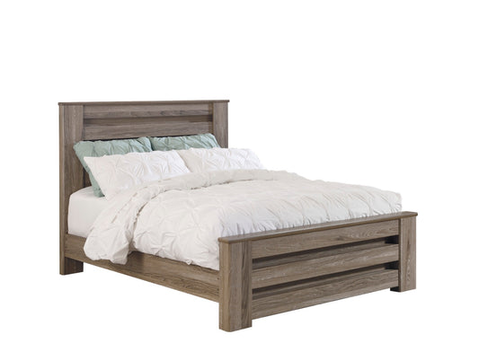 Ashley Zelen E King Panel Bed In Warm Gray