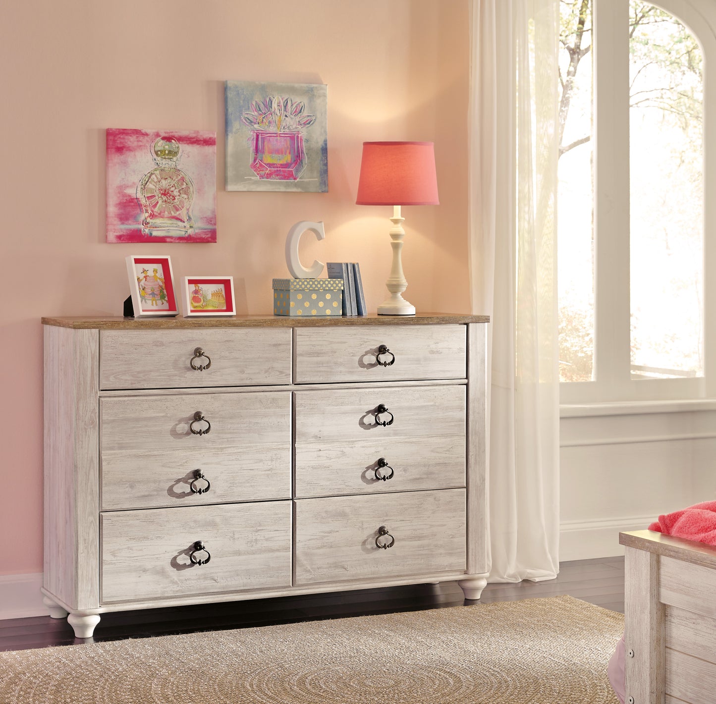 Ashley Willowton Six Drawers Youth Dresser in White