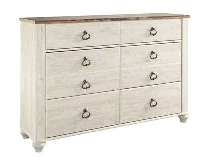 Ashley Willowton Six Drawers Dresser in White