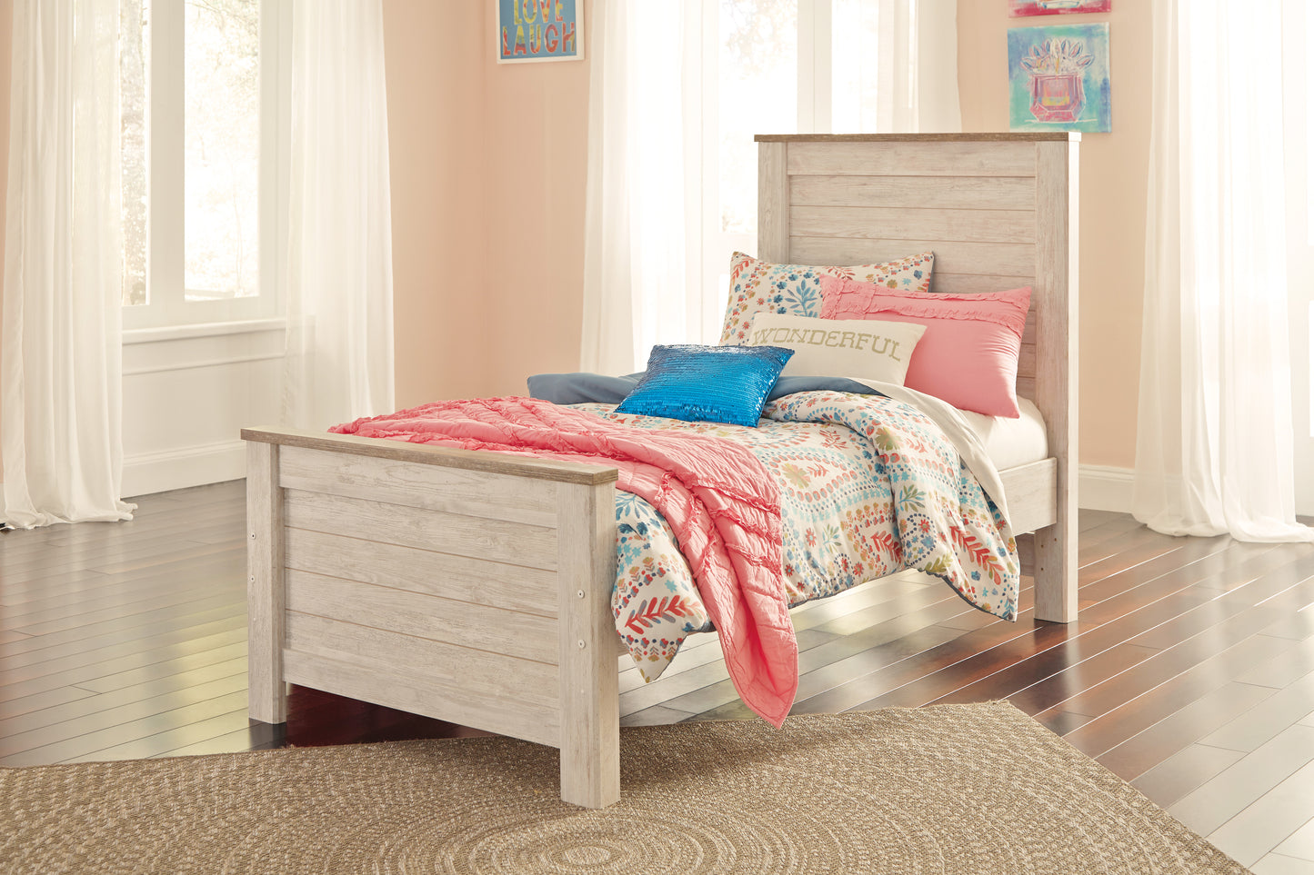 Ashley Willowton Full Panel Bed in White