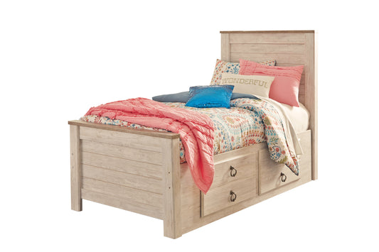 Ashley Willowton Twin Storage Bed in White