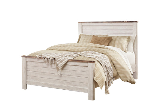 Ashley Willowton Cal King Panel Bed in White