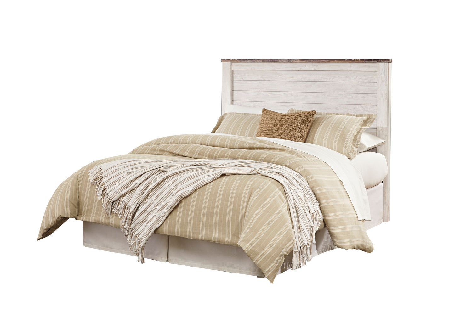 Ashley Willowton 4PC Queen Full Headboard Panel Bedroom Set in White