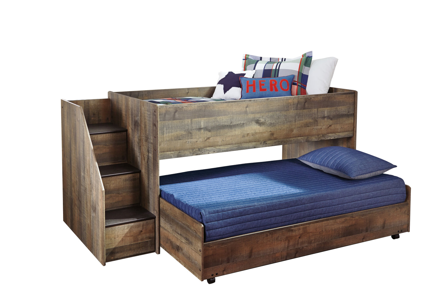 Ashley Trinell Twin Loft Bed in Brown