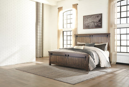 Ashley Lakeleigh Cal King Panel Bed in Brown