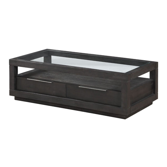 Modus Oxford Two-Drawer Coffee Table in Basalt Grey