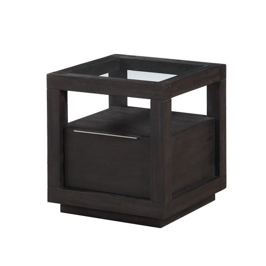 Modus Oxford One-Drawer End Table in Basalt Grey