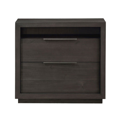 Modus Oxford Two-Drawer Nightstand in Basalt Grey