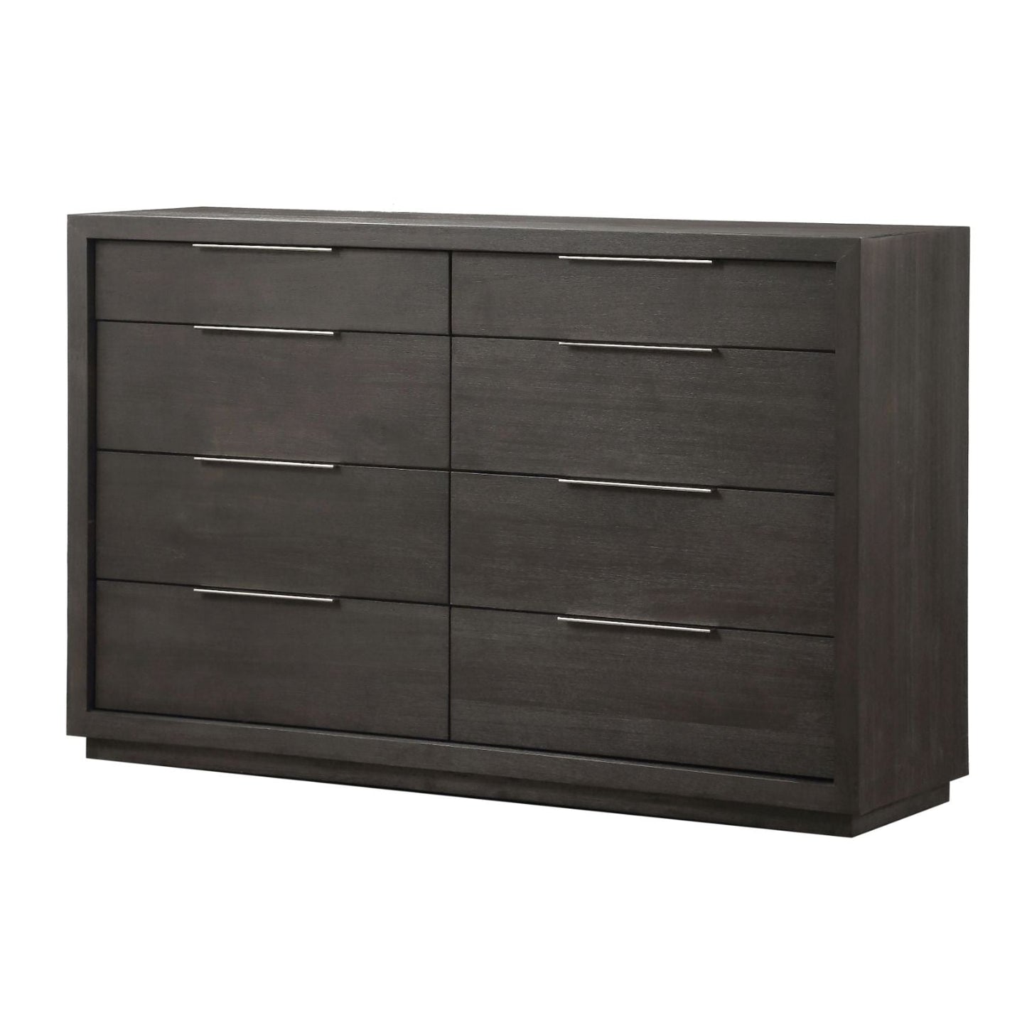 Modus Oxford 5PC E King Canopy Bedroom Set w 2 Nightstand in Basalt Grey