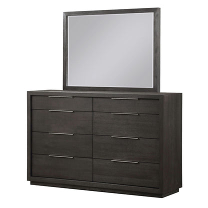 Modus Oxford 5PC E King Canopy Bedroom Set w 2 Nightstand in Basalt Grey