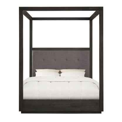 Modus Oxford 6PC Cal King Canopy Bedroom Set in Basalt Grey