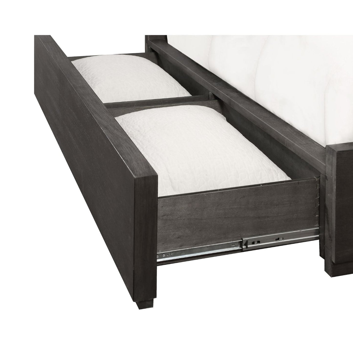 Modus Oxford E King Storage Bed in Basalt Grey