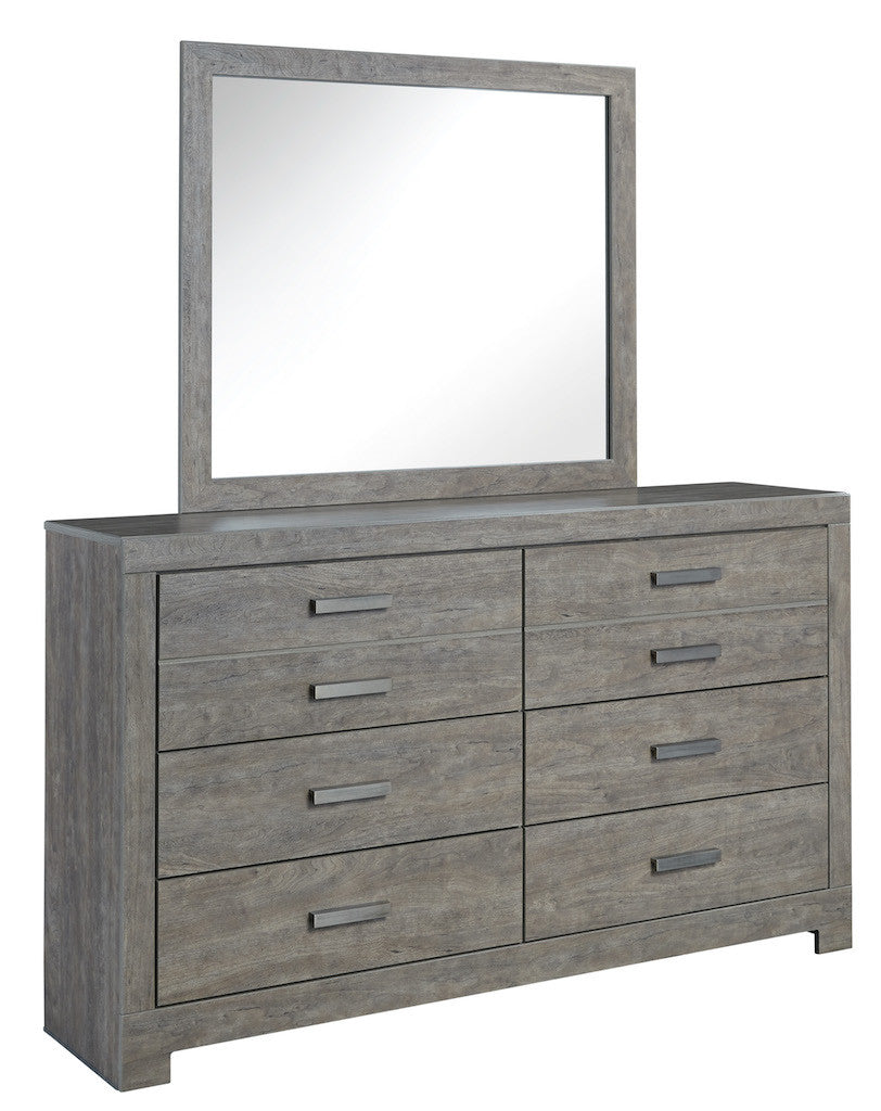 Ashley Culverbach 4PC E King Panel Bedroom Set in Gray - The Furniture Space.