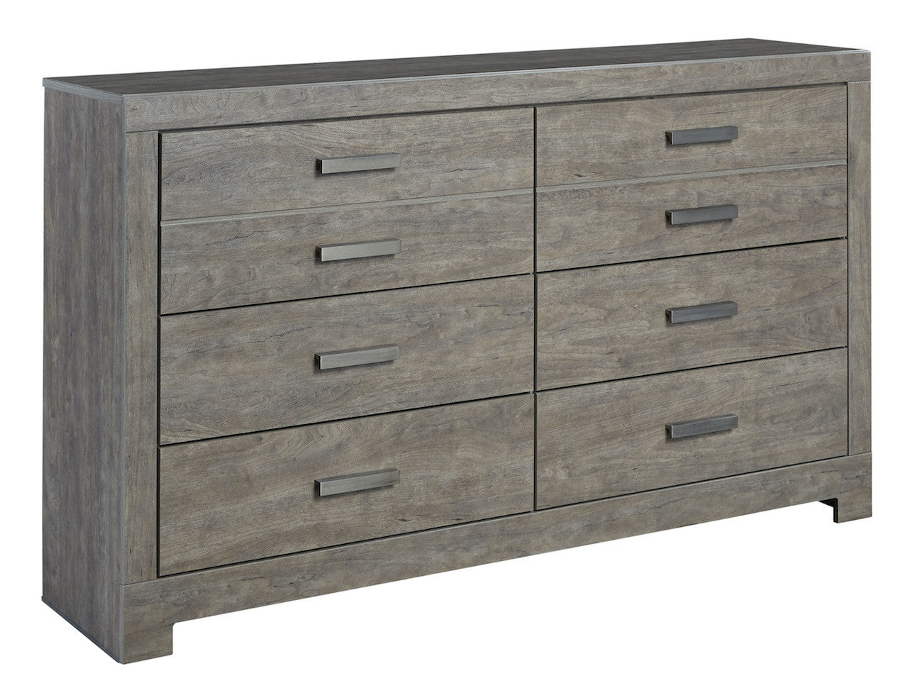 Ashley Culverbach Six Drawer Dresser Weathered Driftwood in Gray - The Furniture Space.