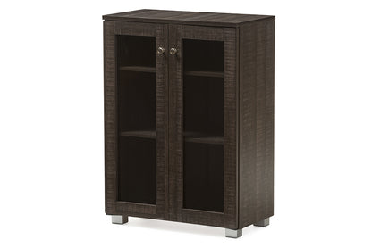 Contemporary Sideboard Storage Cabinet in Brown