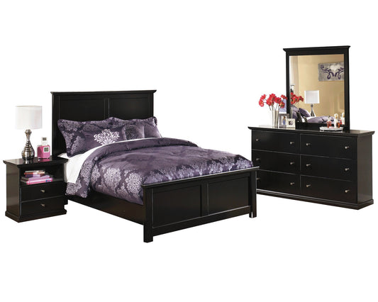 Ashley Maribel 4 PC E King Panel Headboard Bedroom Set in Black