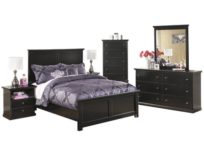 Ashley Maribel 6 PC Full Panel Bedroom Set in Black