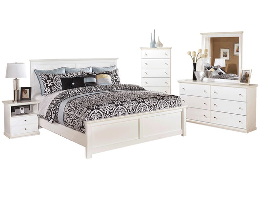 Ashley Bostwick Shoals 5 PC Queen Panel Bedroom Set with Chest in White