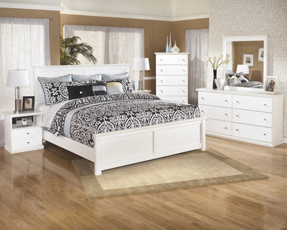 Ashley Bostwick Shoals 5 PC E King Panel Headboard Bedroom Set with Chest in White
