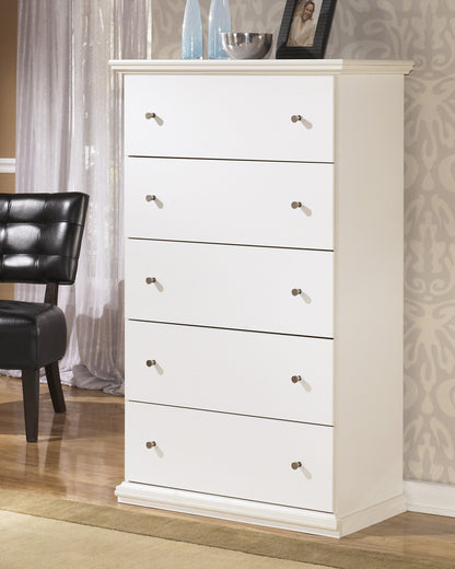 Ashley Bostwick Shoals Five Drawer Chest in White