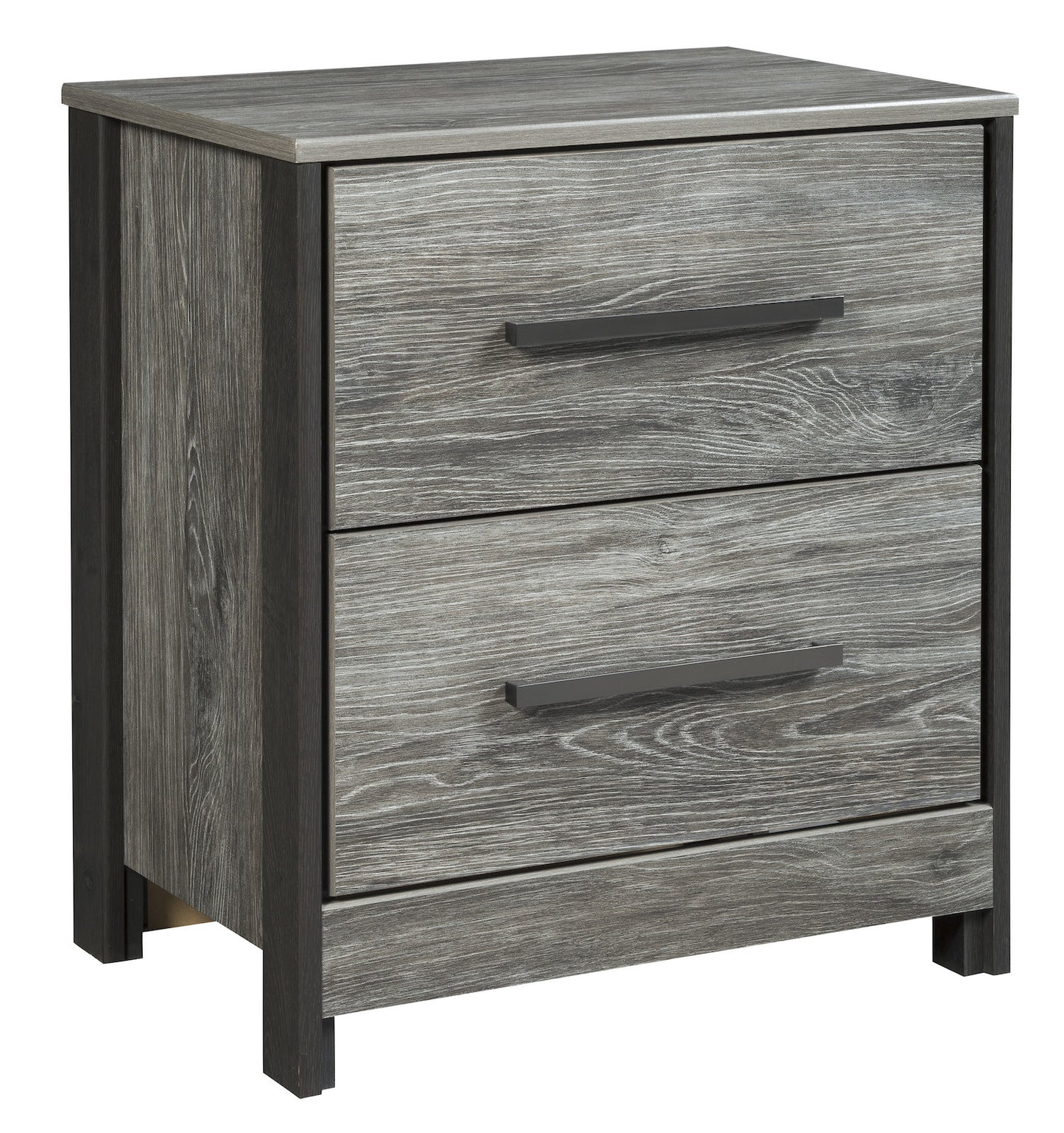 Ashley Cazenfeld Two Drawer Nightstand In Black/Gray